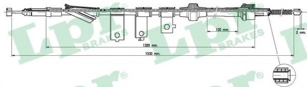 LPR C1280B Cable, parking brake